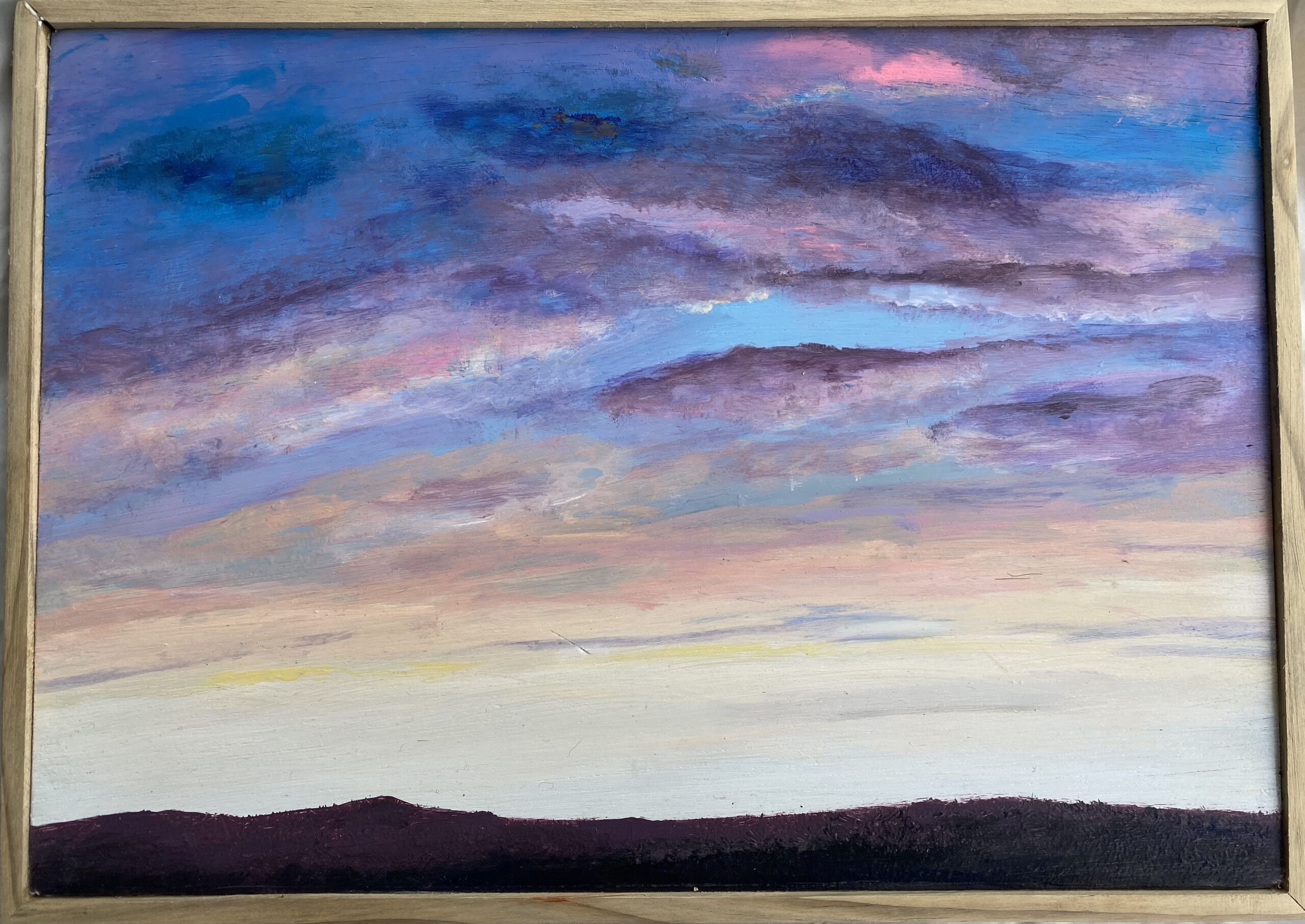Sunset Over High Mountains : 45cm  x 32cm  : acrylic on board : $1200