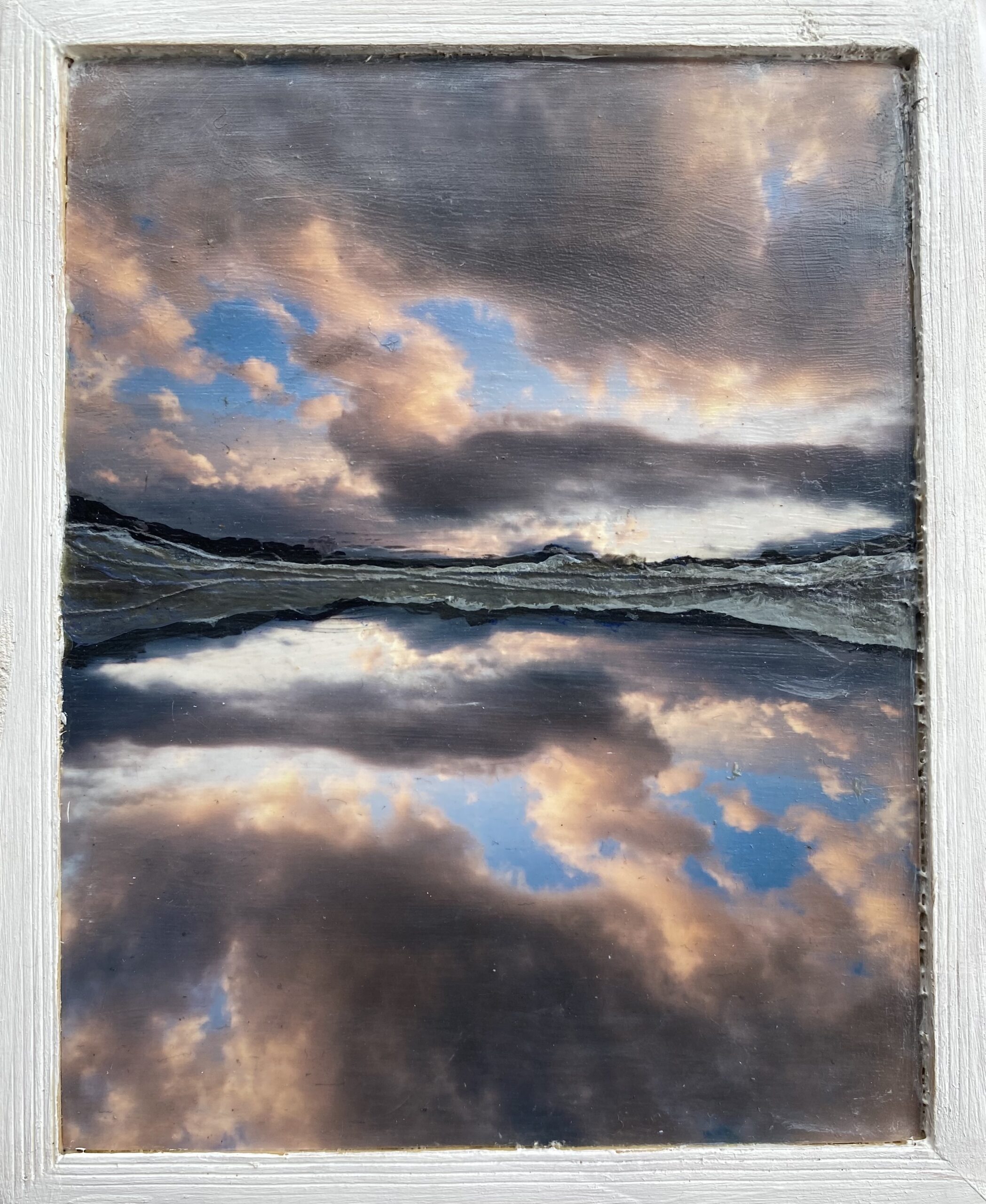 Sky Mirror 2 : 16 cm x 20cm : mixed media on board :  $280