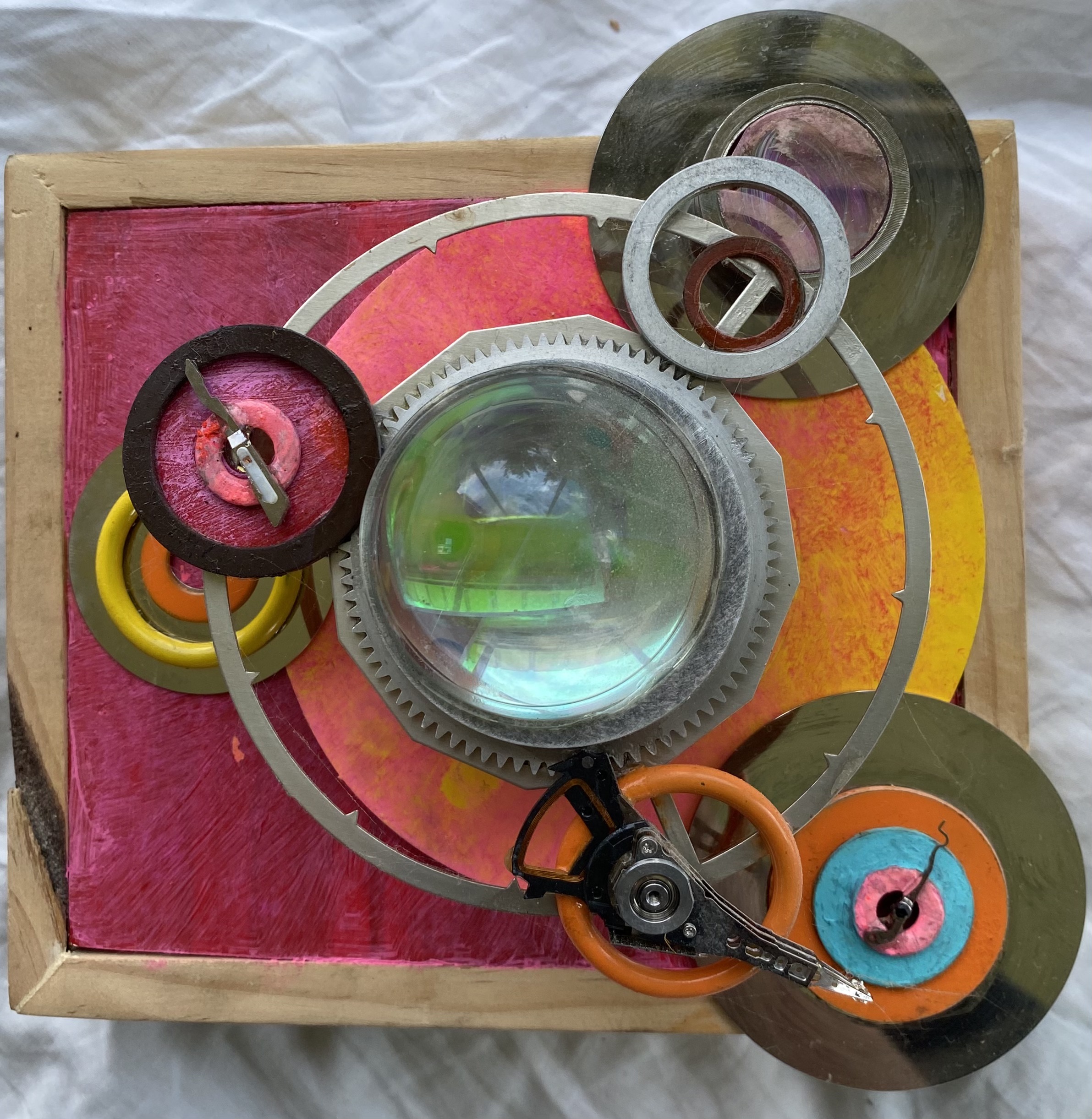 Portal Alsort 1 : 16cm x 17cm : mixed media on board : SOLD