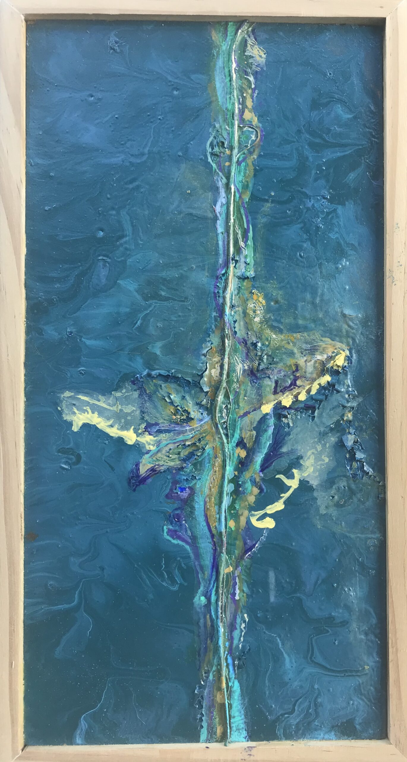 Iris : 16cm x 30cm : acrylic on board : $350