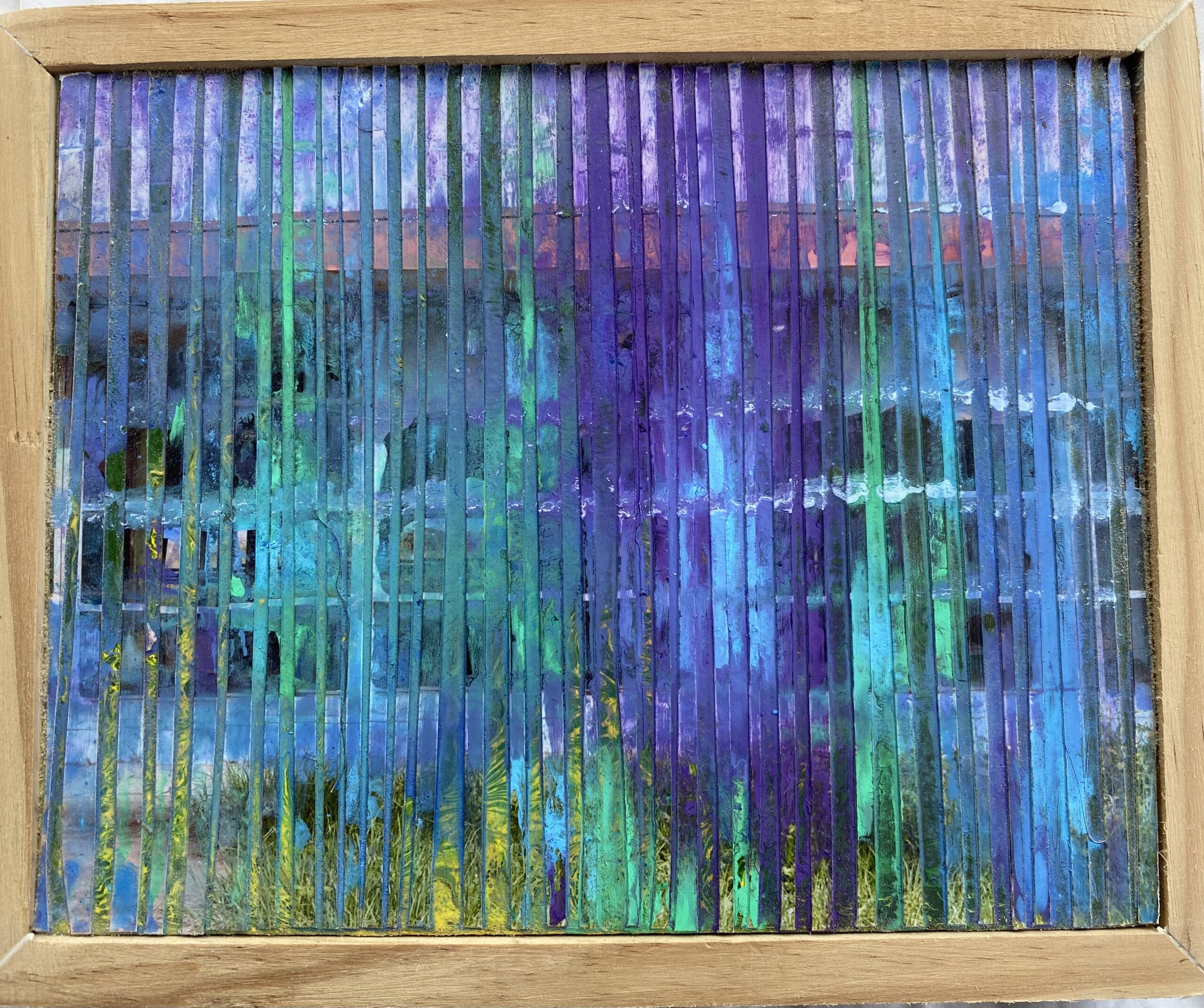 Lattice 1 : 22cm x 18cm : mixed media on board : $350