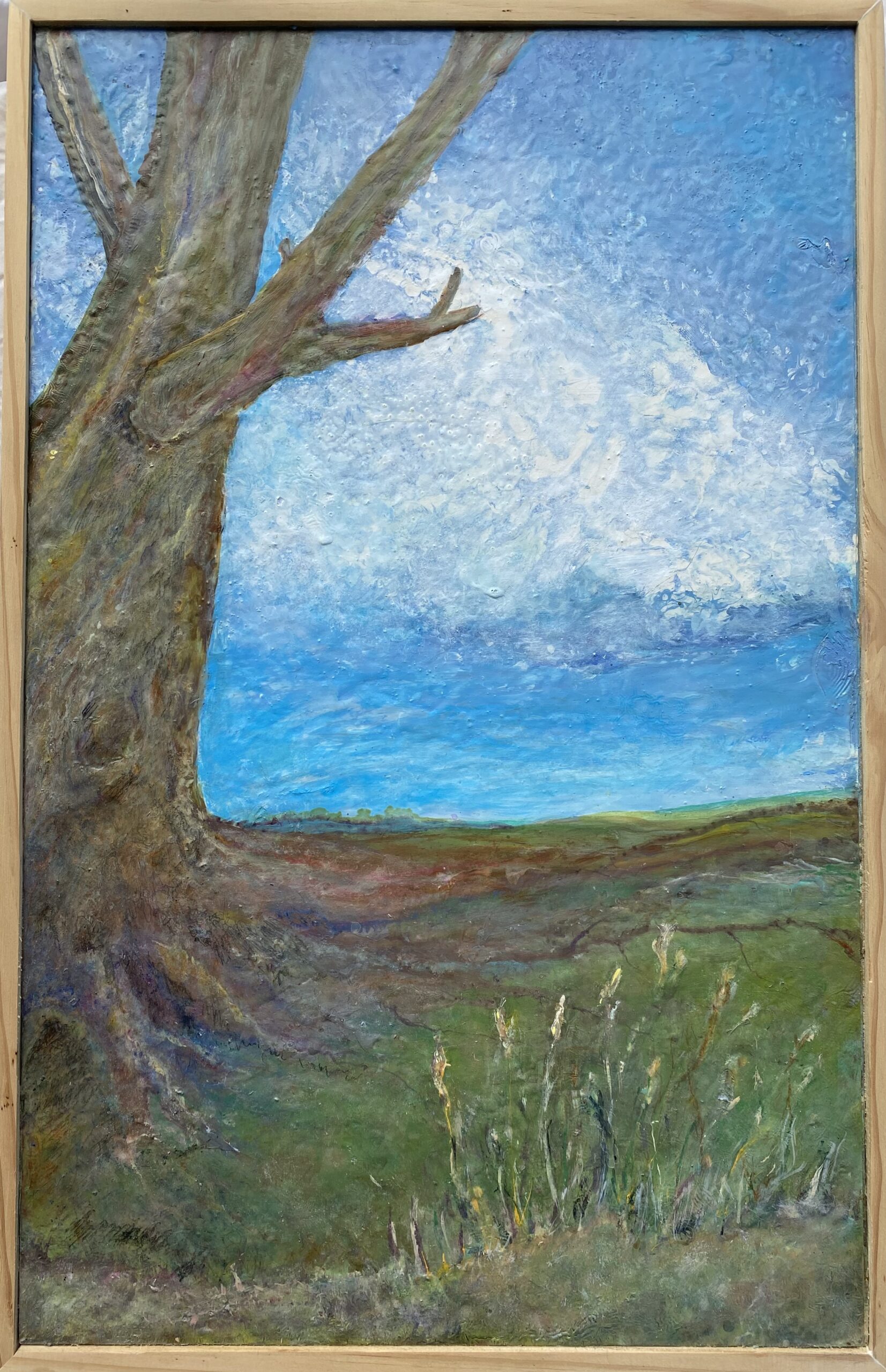 Tree & Grass : 38cm x 58cm : acrylic on board : $1750