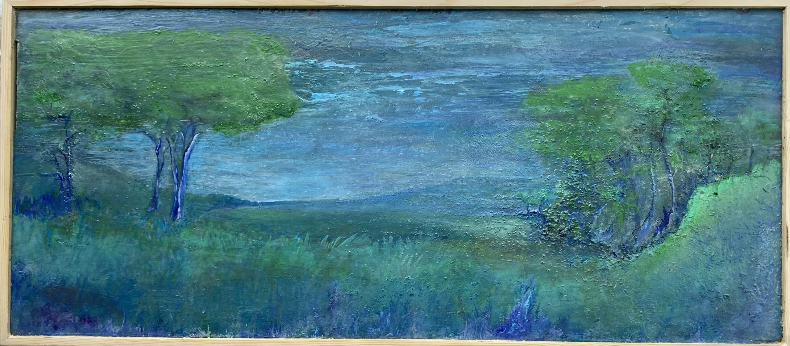 Morning On Mountain   : 78cm x 35cm : acrylic on board : $2400