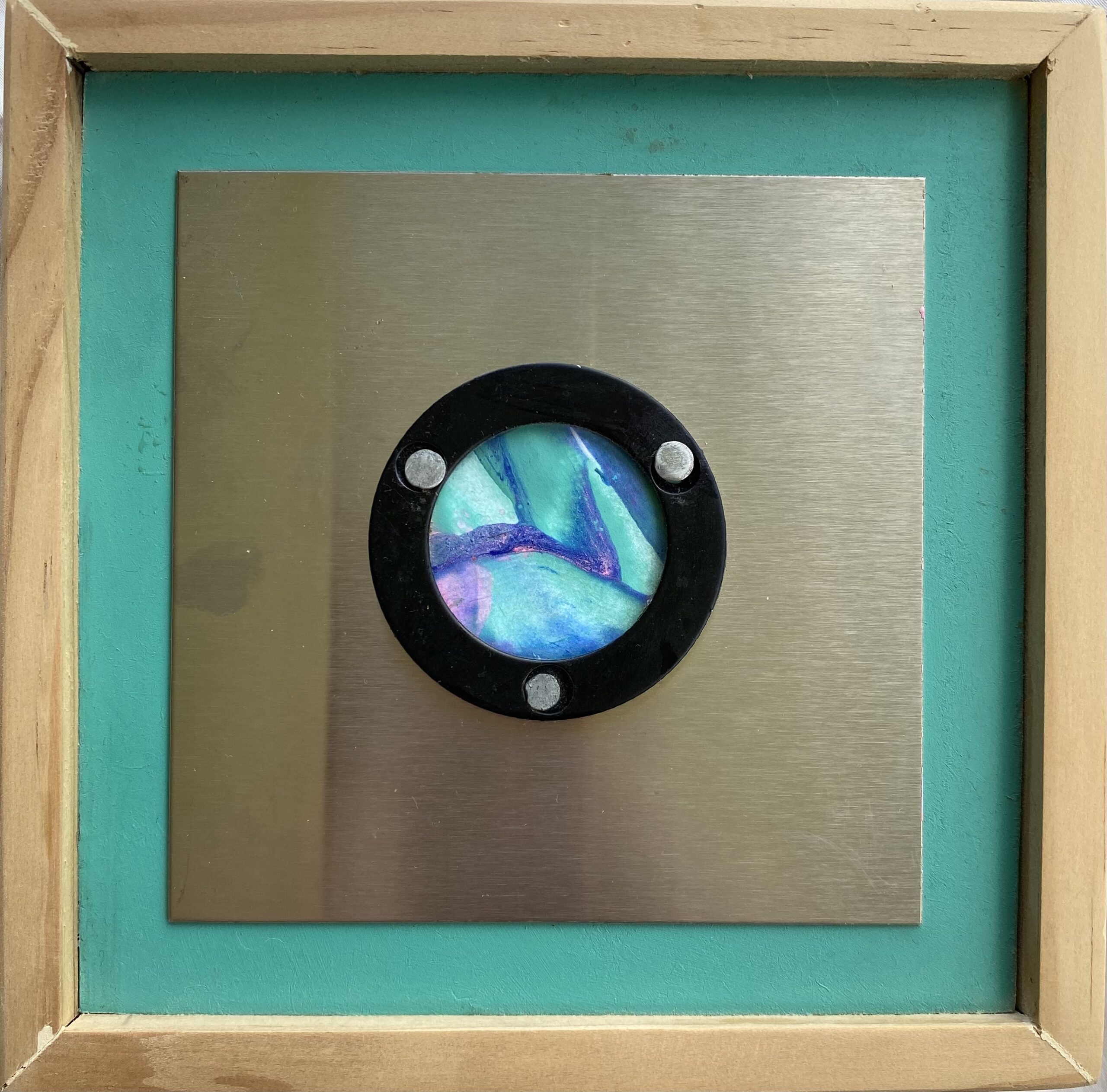 Naut 2 : 16cm x 16cm : mixed media on board : $280