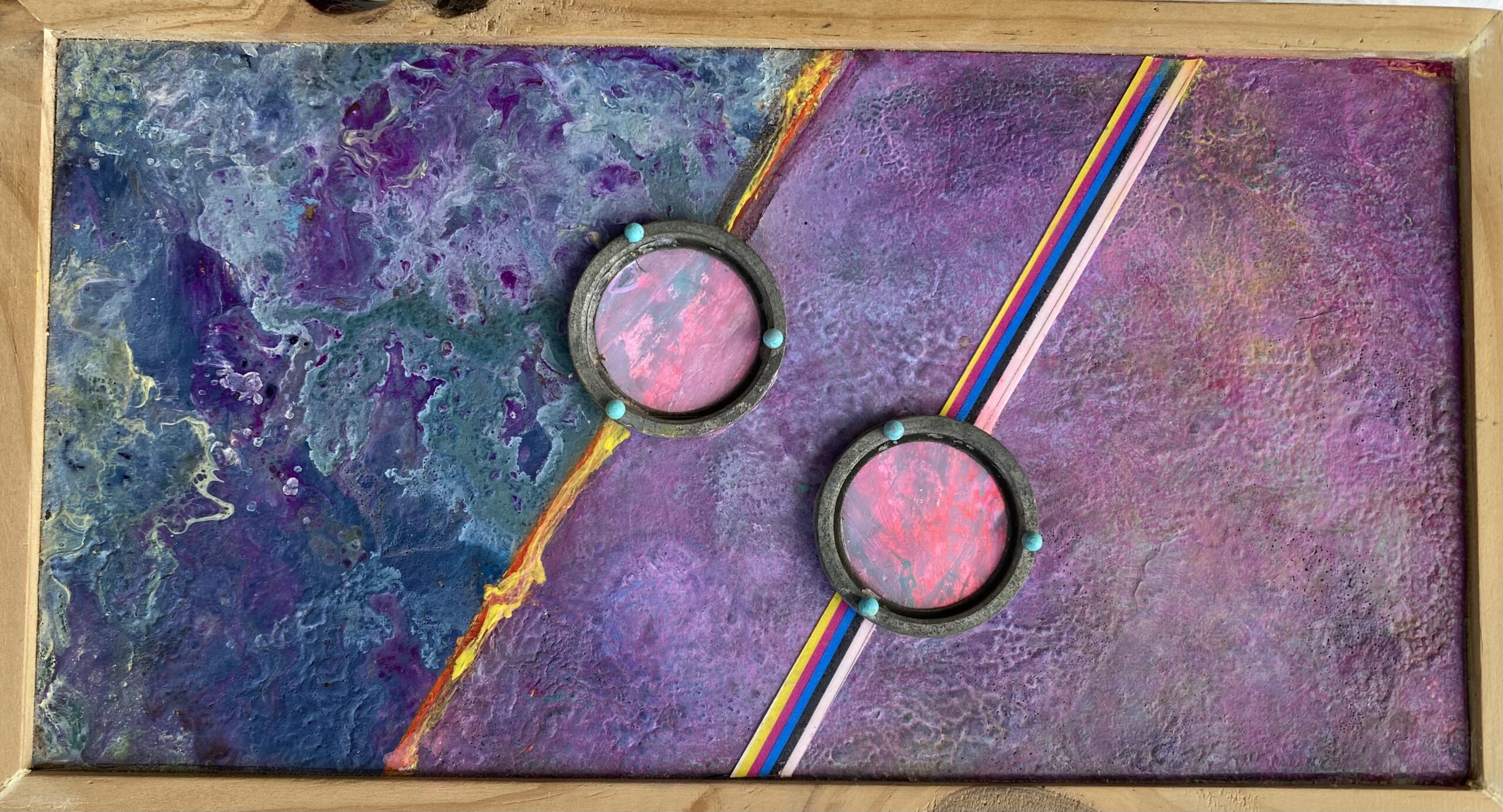 Portal Prism 1 : 17cm x 31cm : mixed media on board : $350