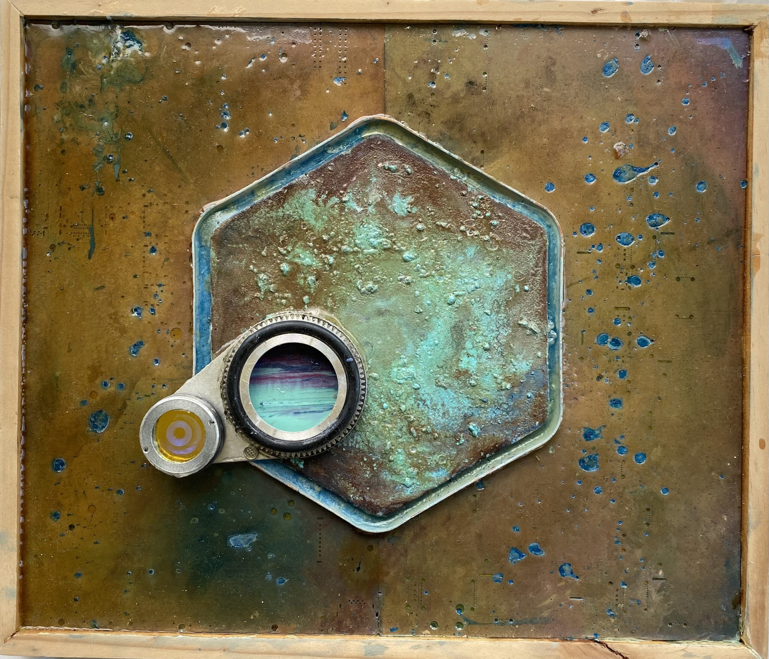 Star Base Machine 3 : 37cm x 31cm : mixed media on board : SOLD